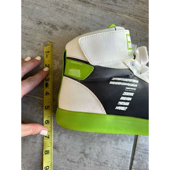 EA7 EMPORIO ARMANI High Top RARE Sneakers Shoes Men's 6.5 Designer White Lime - Picture 9 of 10